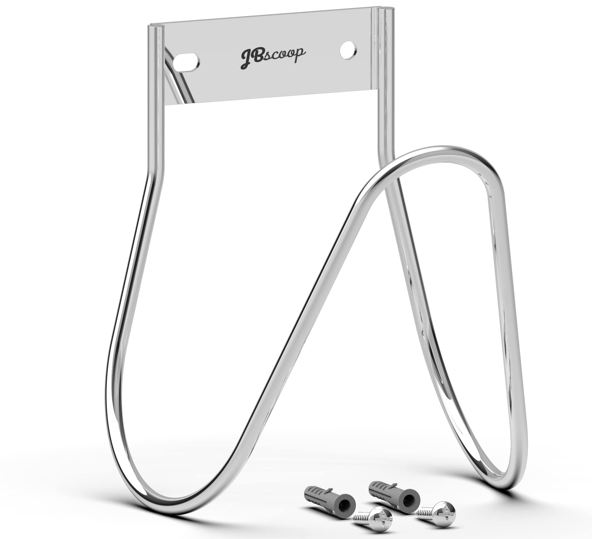 JBscoop Soporte de manguera de jardín de acero inoxidable pequeño para montaje en pared, ideal para agua, aire, manguera hidráulica, cuerdas, cables de extensión, resistente y a prueba de óxido, juego