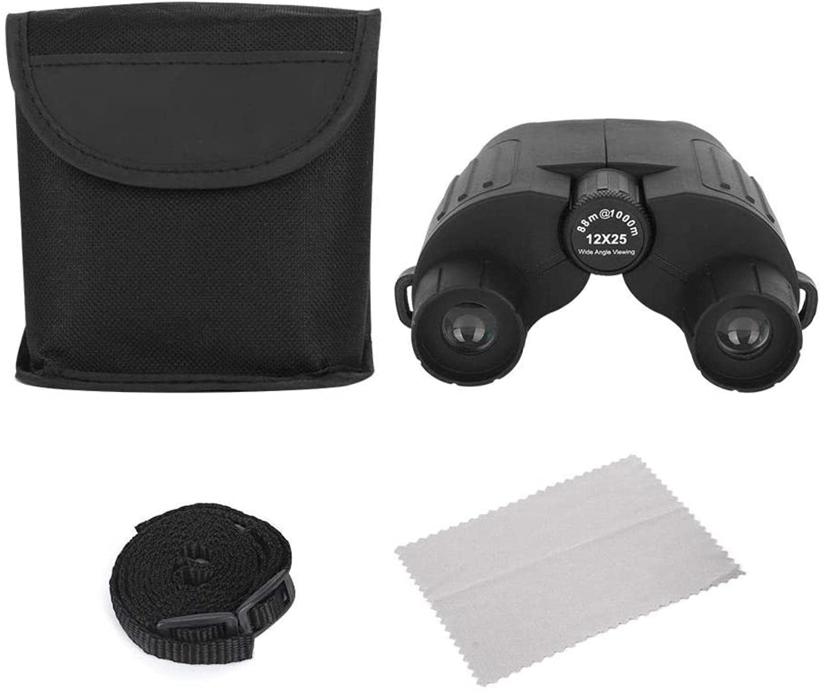 Jumelles 10x25 HD compactes avec prisme BAK4 pour observation des oiseaux