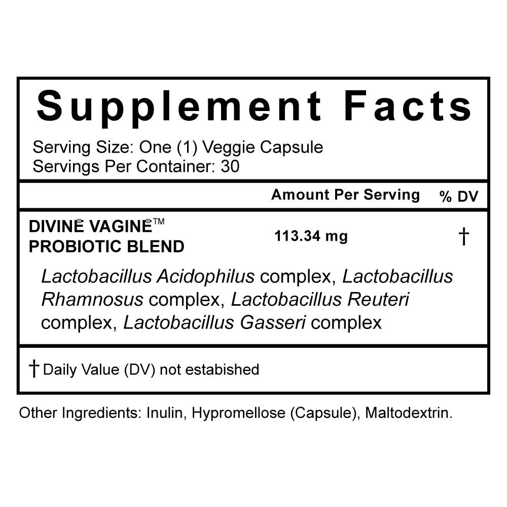 Flower Power Divine Feminine Wellness Blend Capsules – Daily Herbal & Probiotic Supplement for Women’s Balance & Wellness – 30 Count