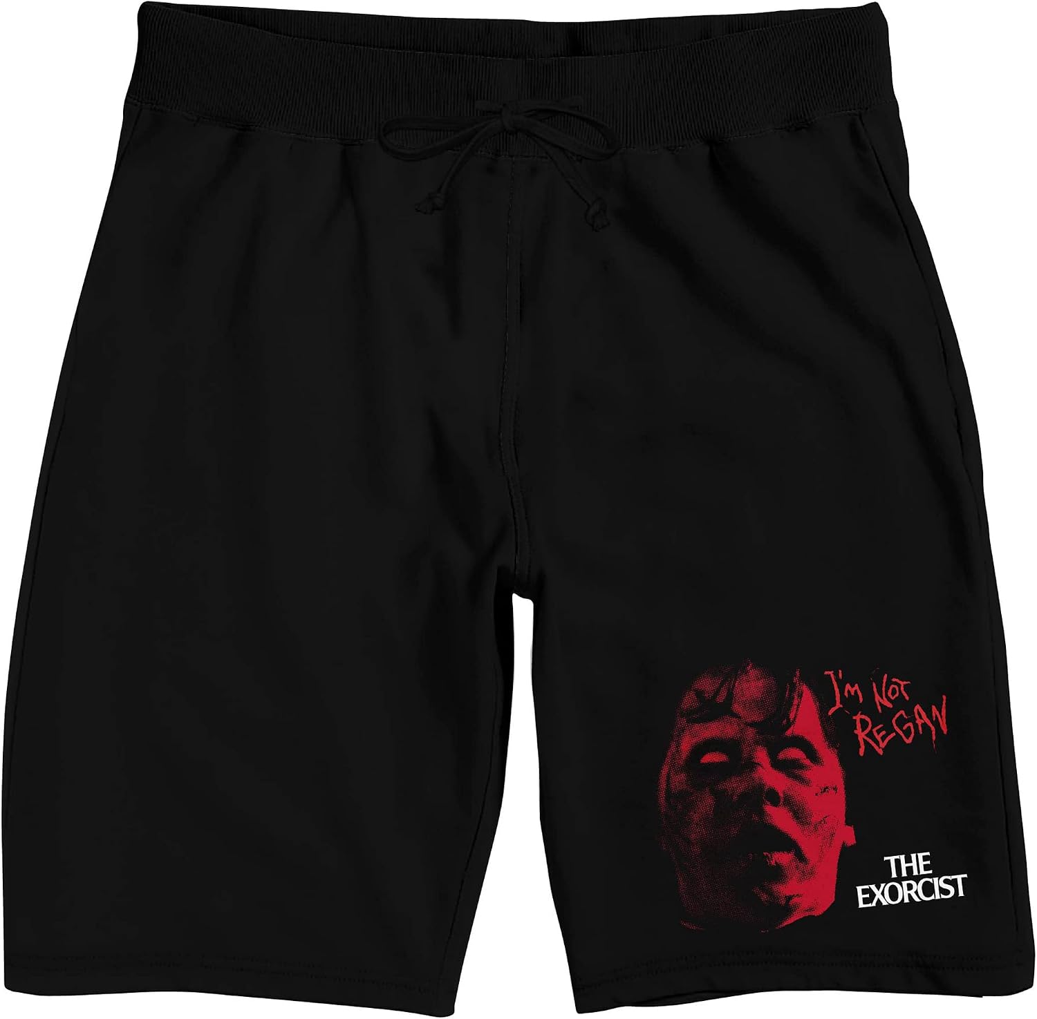 The Exorcist Red Regan Graphic Men's Black Sleep Pajama Shorts