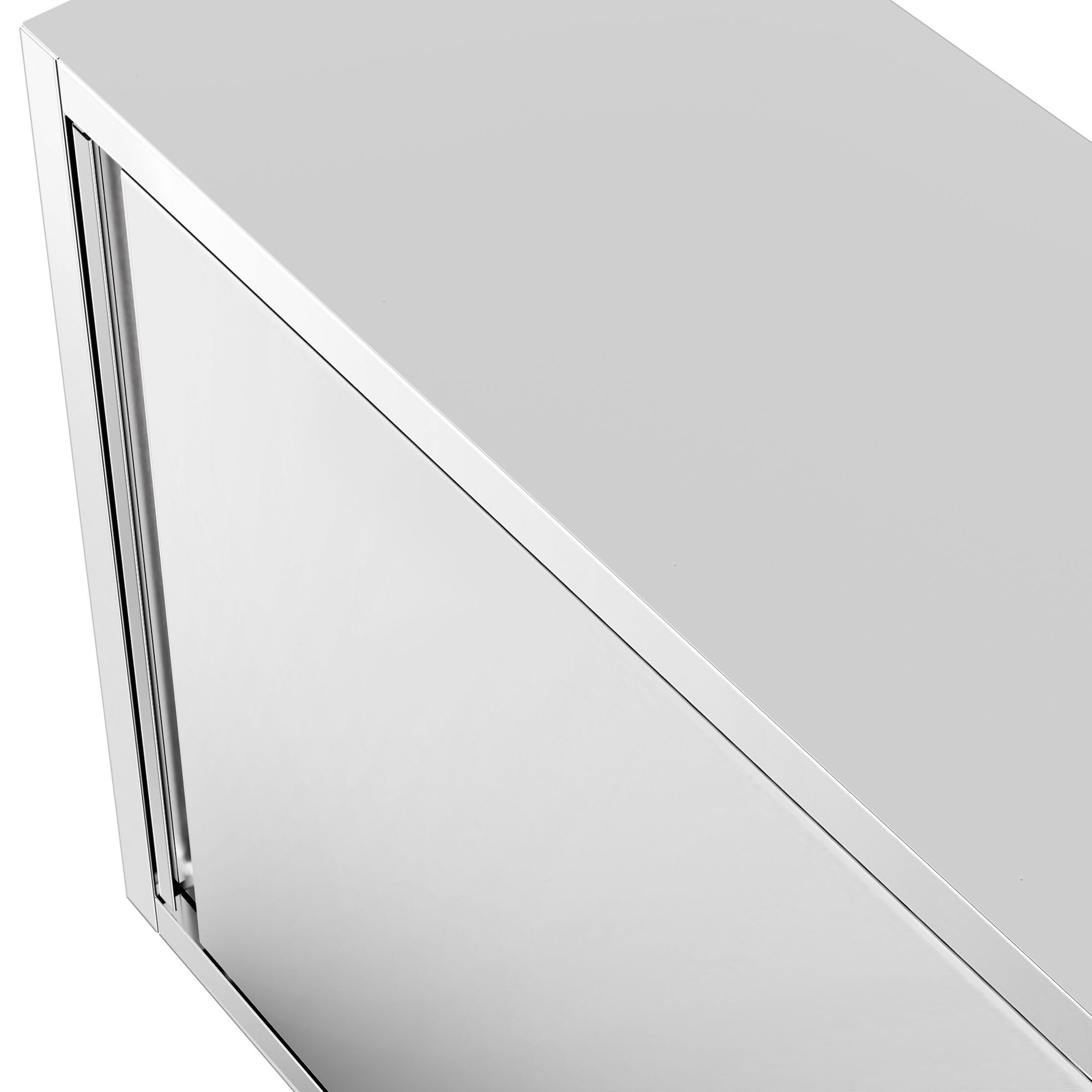GGM Gastro Wandhängeschrank 1000x400x800mm mit Schiebetüren | Hochwertiger Edelstahl, hygienisch abgerundete Ecken, leichtgängige Schiebetüren, montagefertige Lieferung, langlebig