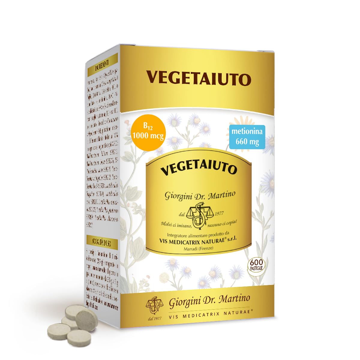 VEGETAIUTO pastiglie - 300 g (Integratore di ferro e altri minerali, vitamine e aminoacidi particolarmente indicato per chi segue una dieta vegetariana)