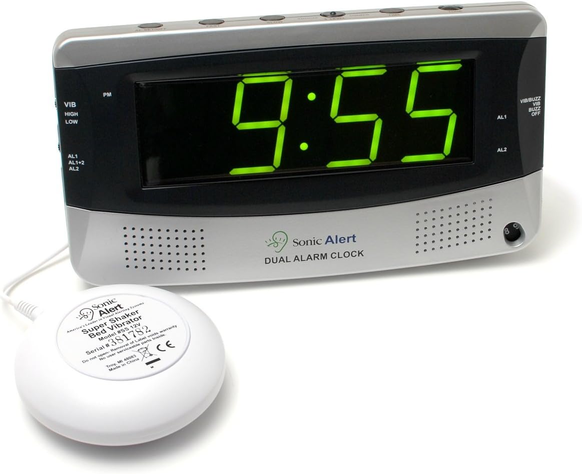 SBD375SSEU/USA Sonic Boom Dual Alarm Vibrating Alarm Clock