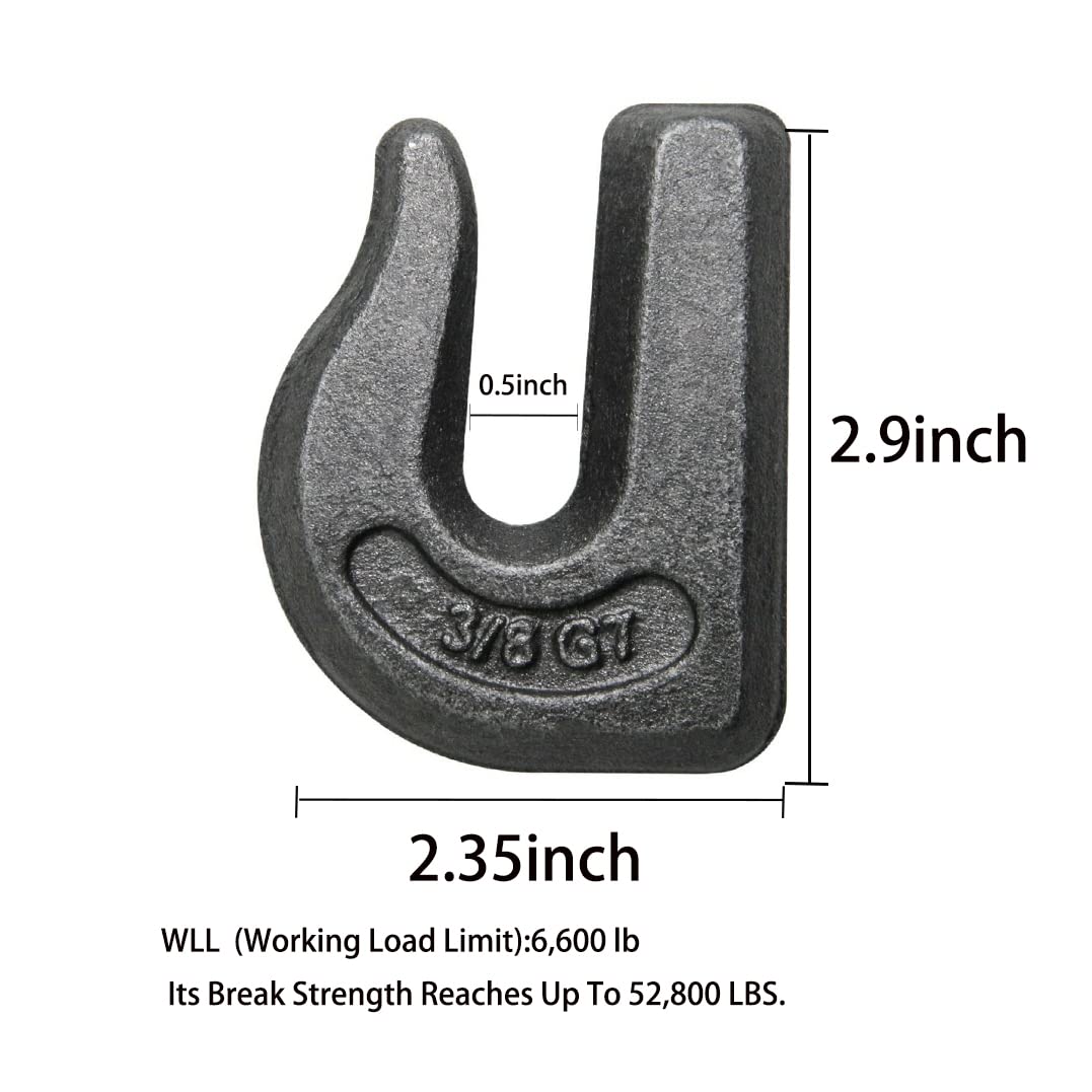 Suprwin Weld-on Grab Chain Hook,3/8