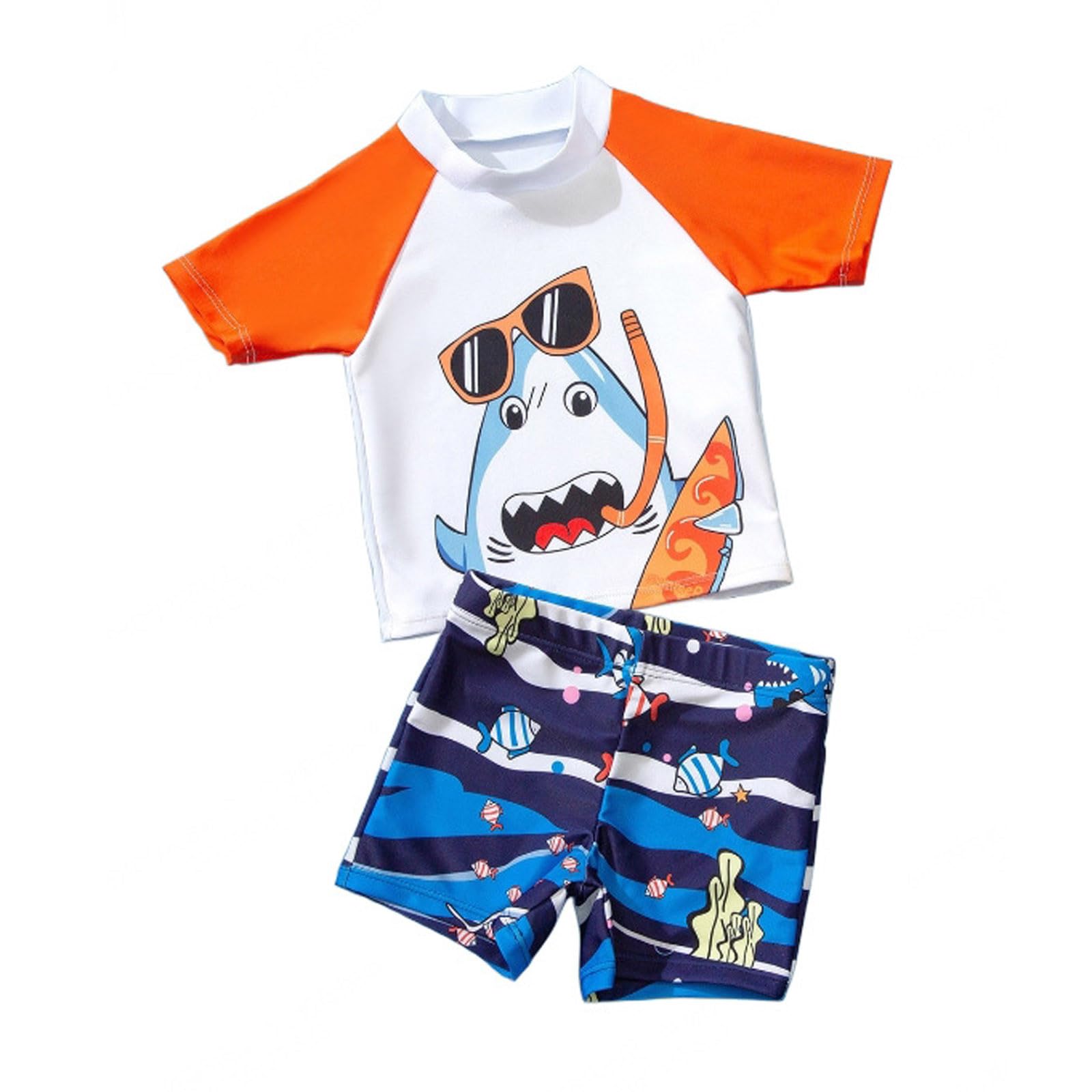 Maillot de bain 3 pièces bébé garçon avec fermeture éclair et bonnet - 7