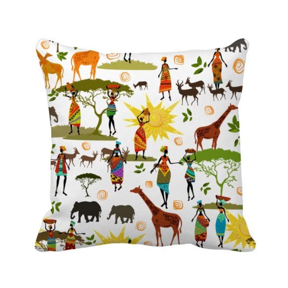 Housse de coussin savane africaine déco salon