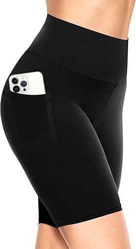TNNZEET Pantalones Cortos de Ciclista para Mujer - 8"5"3" Cintura Alta Control de Abdomen Entrenamiento Gimnasio Spandex Trasero Yoga Voleibol Shorts