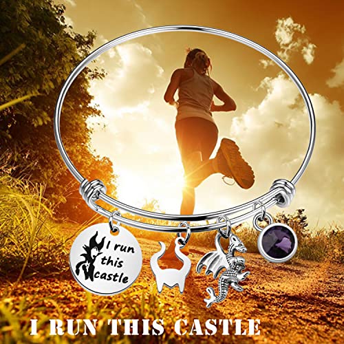 PLITI Movie Fans Bracelet - Run This Castle Charm - Resting Witch Face - Horns - Inspirational Jewelry3