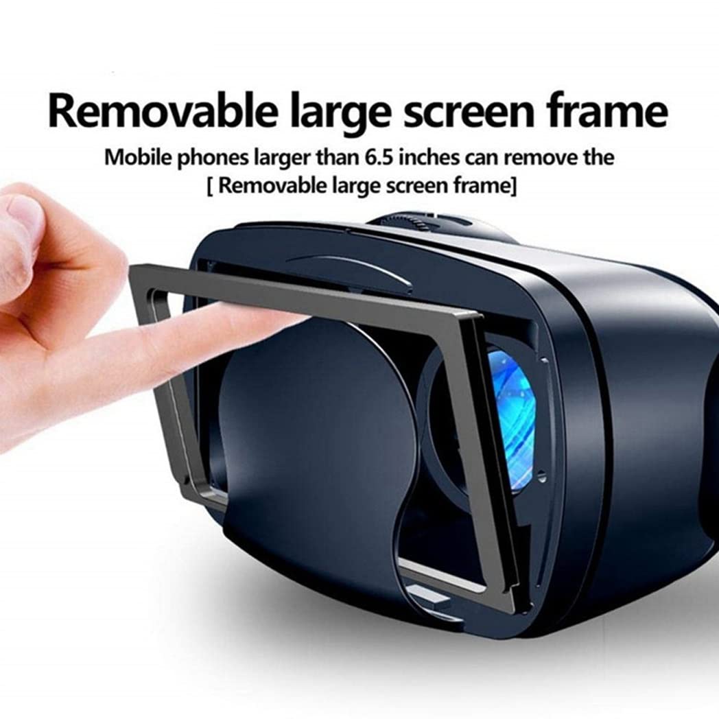 Occhiali VR, Visore Realtà Virtuale, Cuffie 3D VR Compatibile con Tutti Gli, Lente Regolabile per Film e Giochi 3D, per iPhone 13 Pro Max/13 Pro/13/12/11, per Samsung Galaxy S21, Huawei, Xiaomi