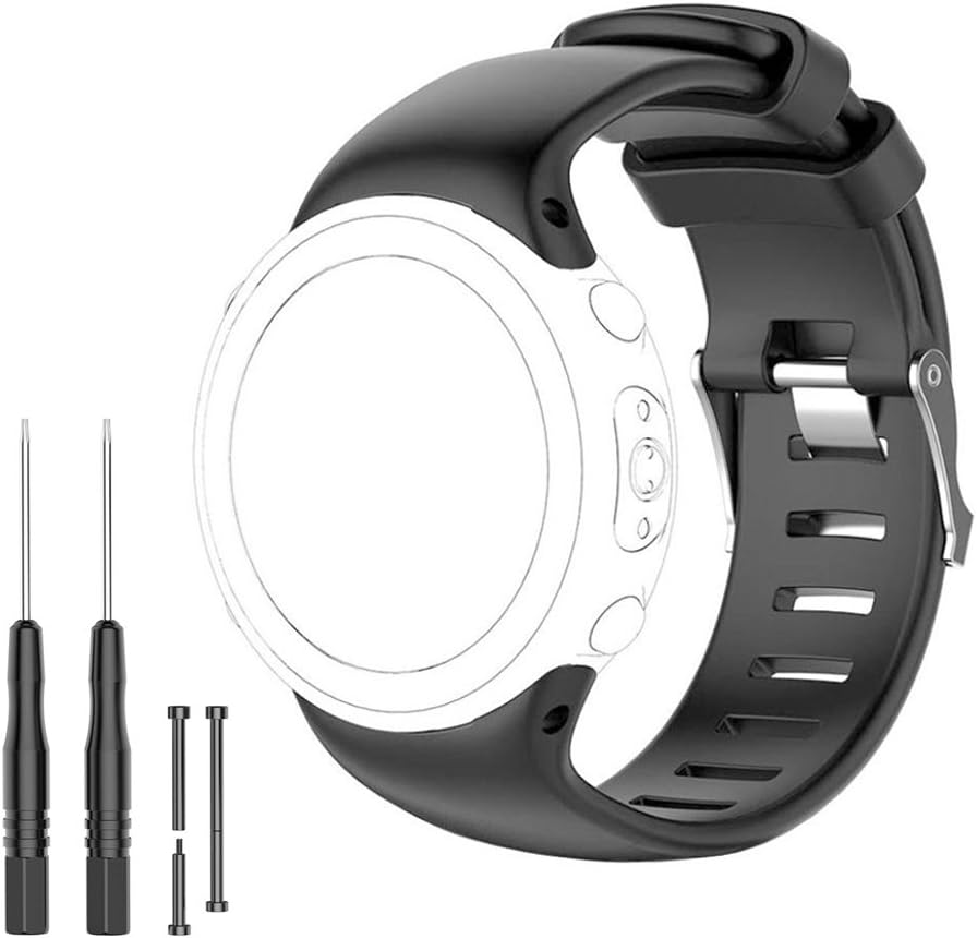 Suunto D4i Strap – Replacement Band for Suunto D4, D4i, D4i Novo Wrist Dive Computer Watch – Fits 5.7"-8.6" (145mm-220mm) FreeTools,Screw Bar Pins, Loctite
