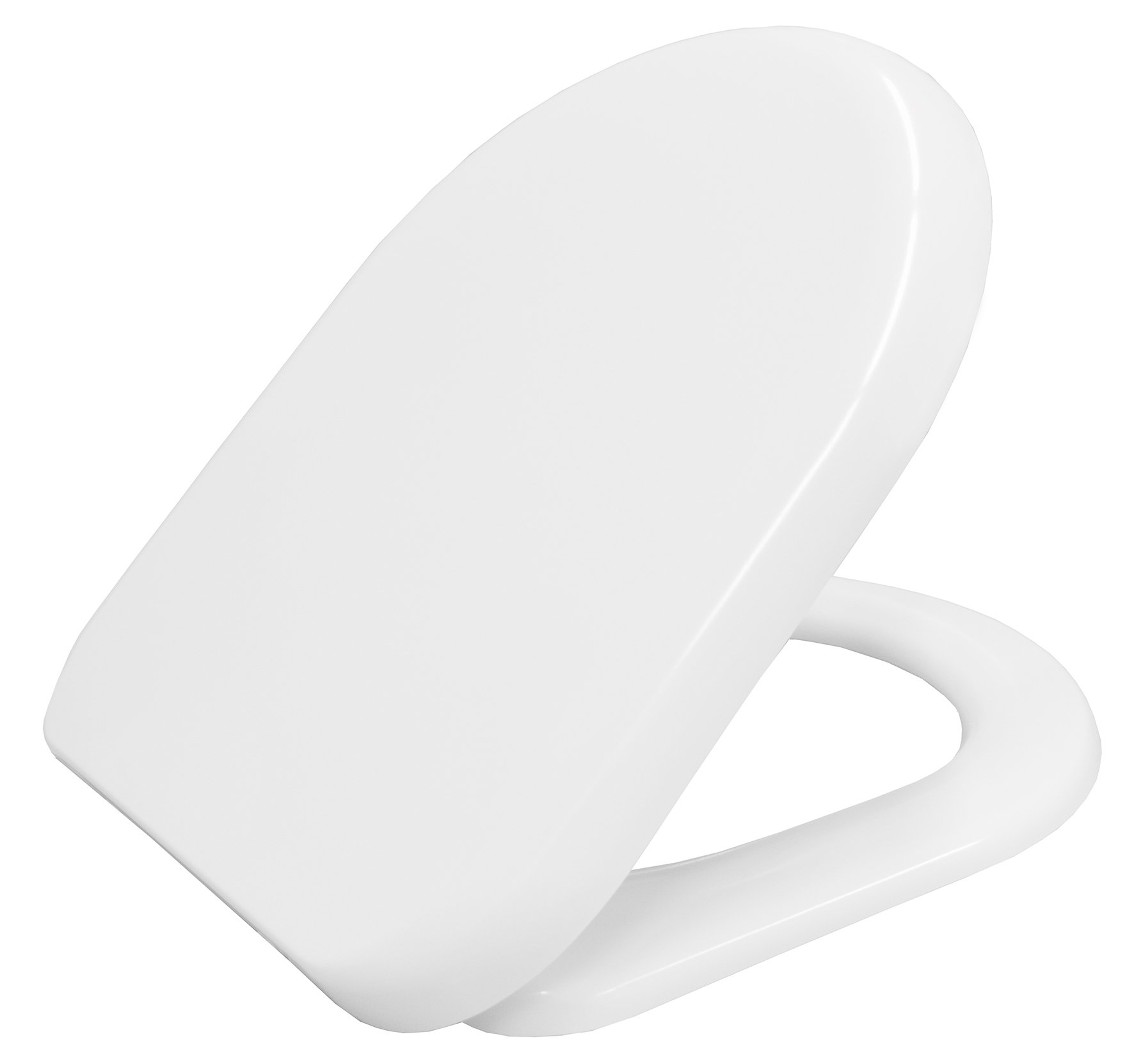 Bemis White Toilet Seat San Remo with Soft Close Take Off for D Shaped Pans