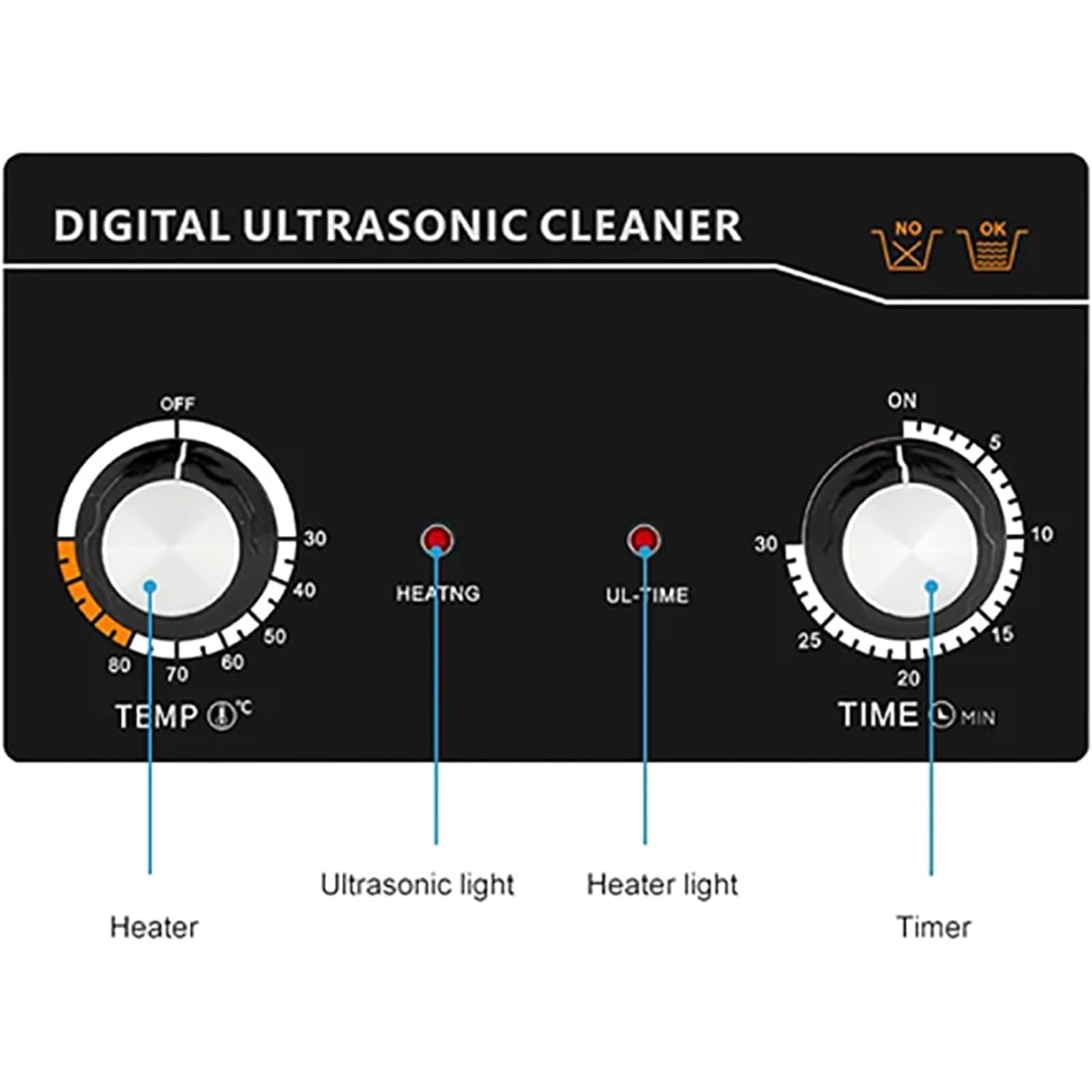 Máquina de Limpieza ultrasónica con Temporizador y Calentador para la Limpieza Profunda de Joyas, Herramientas de Laboratorio y Piezas de automóviles.