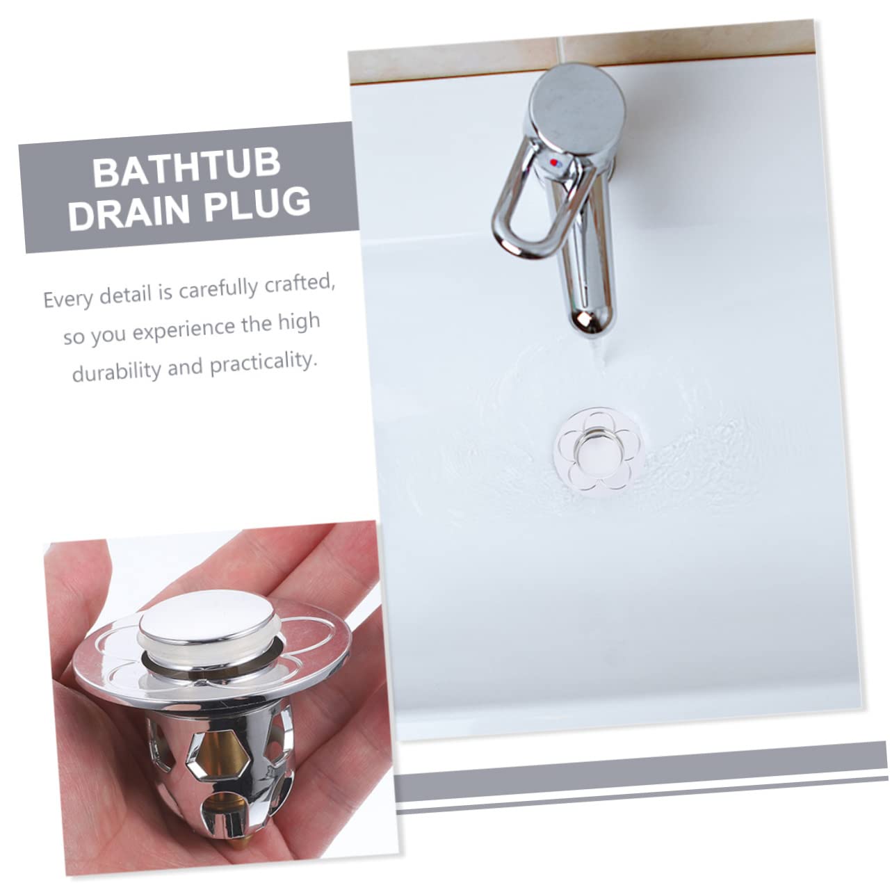 DOITOOL 3 Set Di Tappi Per Lavandino Da Vasca Pratici E Facili Da Pulire Universali Per Il Lavandino Del Bagno 2 Pezzi * 3