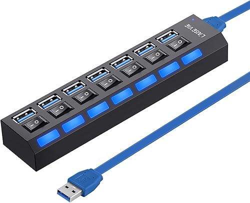 Miniatura 8 de Hub USB C, 5 en 1 USB C 4K a 32Hz HDMI adaptador con puerto Ethernet, suministro de energía de 100 W, puerto de carga PD tipo C, adaptador de