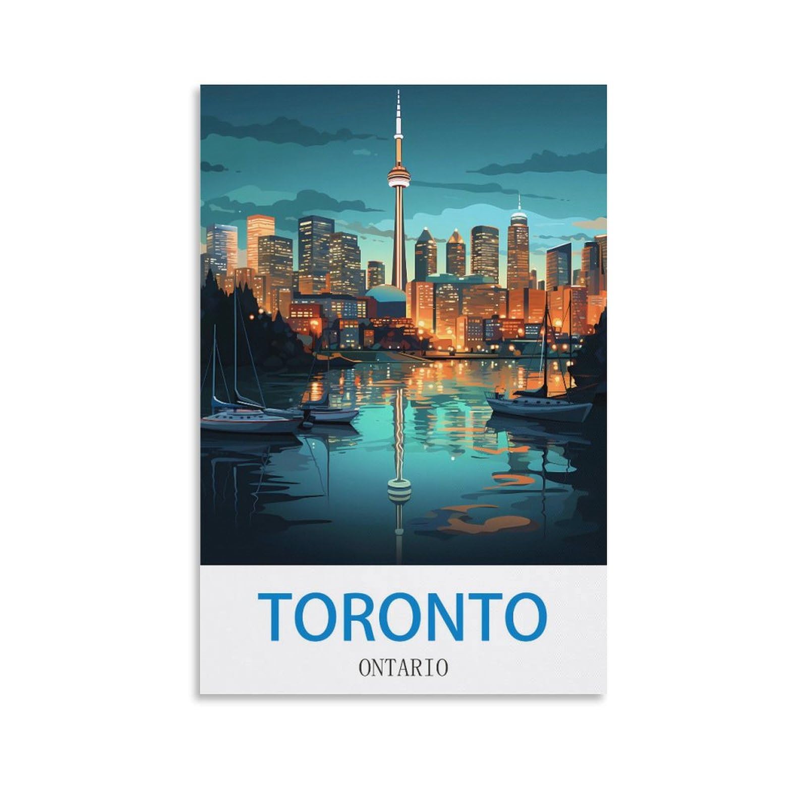 Ekmcl T076 Tin Sign Vintage Retro Toronto Ontarios Posters Inspirational Sign Home Wall Art Decor For Home Kitchen Bar Club Decoration 15 * 30Cm