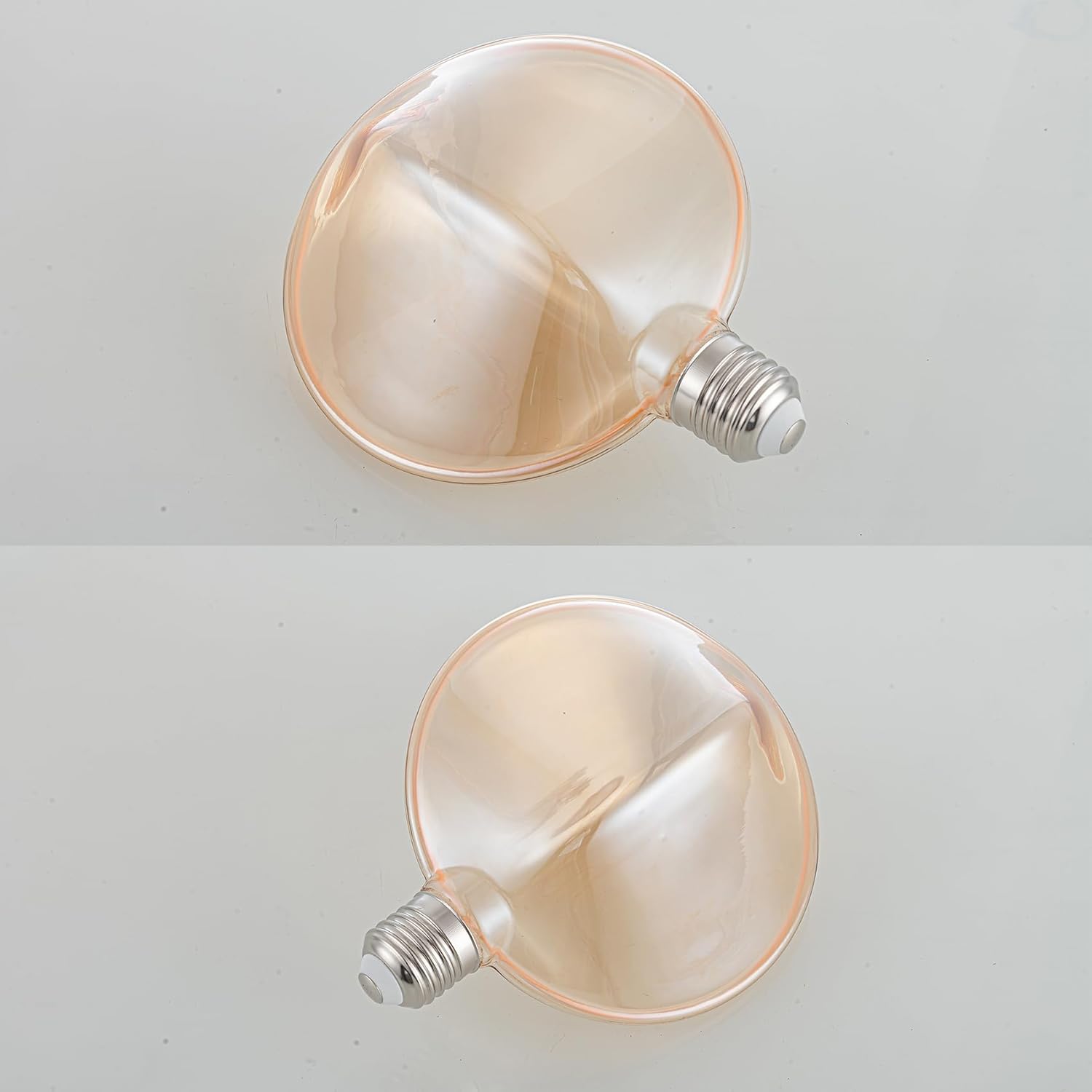 Sunaiony Large Decorative Light Bulb 40 Watt Equivalent, LED Dimmable 4W 1800K E26 Large Globe Unique Edison Bulbs Amber Glass for Home Decor