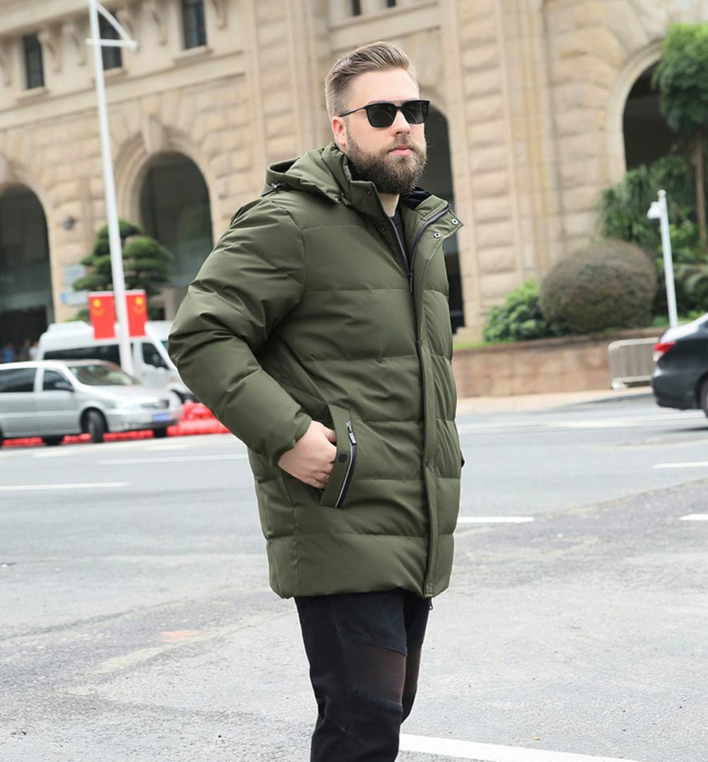 Doudoune pour Homme, Vestes légères, Manteaux d'hiver Chauds, Pouvoir gonflant de 700, Doudoune extérieure, Tissus Doux, Chauds et Confortables, Vert, 8XL