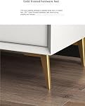 Bedside Table, Light Luxury Bedside Table, Modern Simple Leather High-end Solid Wood, Home Bedroom Bedside, Storage Cabinet, Nightstand(Dark Green,50 * 40 * 47cm)