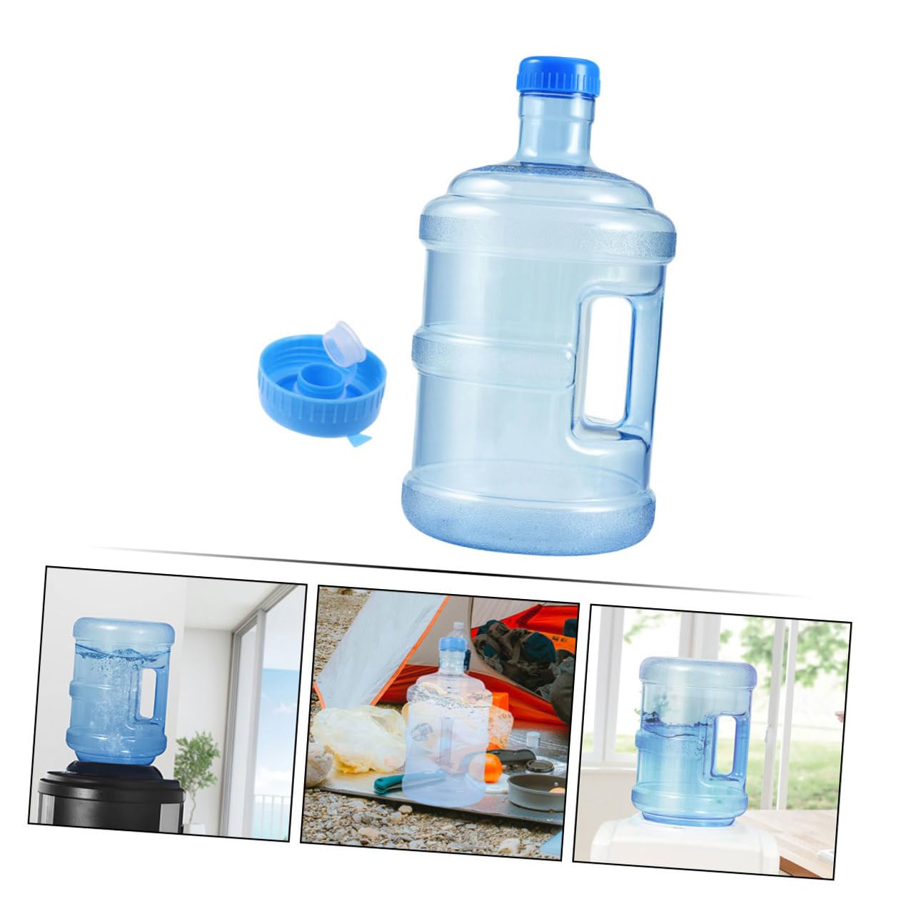Abaodam Contenitore Forma Ampia da 5l per Acqua Portatile in PC Leggero Chiusura Ermetica Riutilizzabile e Adatto a Lavoro e Fitness