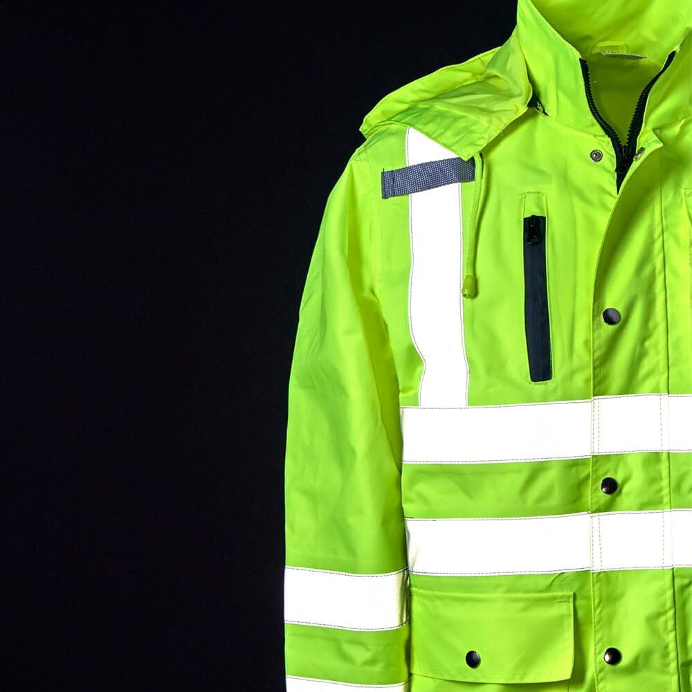 High Visibility Reflective Rain Jacket, Class 3, SAFEGEAR - Image 6