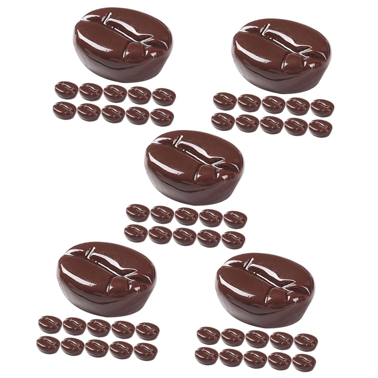 Grains de café artificiels en résine pour accessoire photo et decoration evenementielle