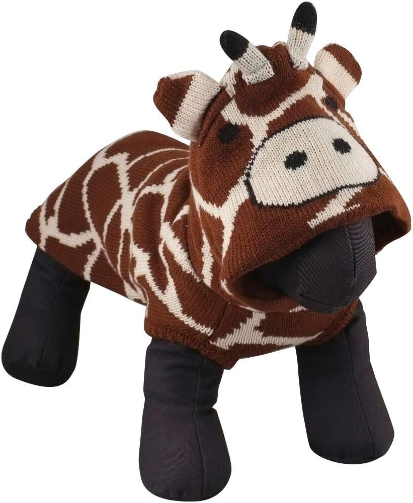 THE WORTHY DOG Sleeveless Sock the Monkey Hoodie Dog Sweater – Warm Pullover Dog Clothes with Leash Opening, Acrylic Double Knit & High-Cut Belly - Red, XX-Small