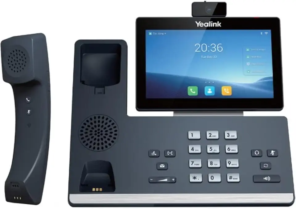 Yealink Telefone IP Pro T58W - com fio/sem fio - com fio/sem fio - Wi-Fi, DECT, Bluetooth - desktop, montável na parede - cinza clássico