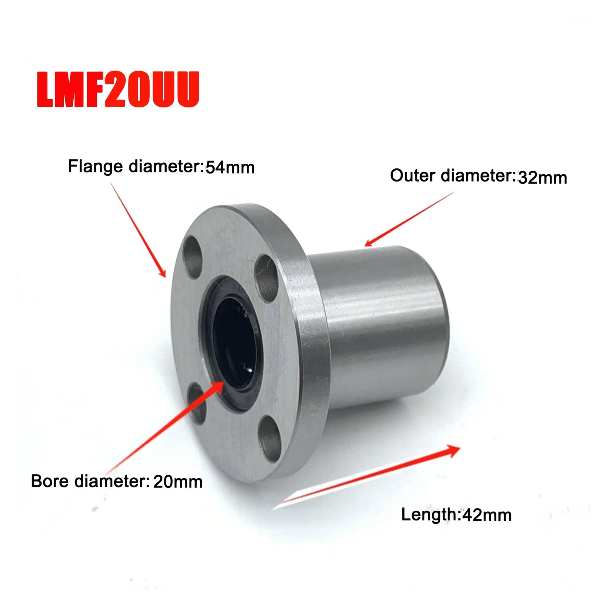 LMF20UU LMF20 LMF20UU buje Lineal cojinetes lineales Eje