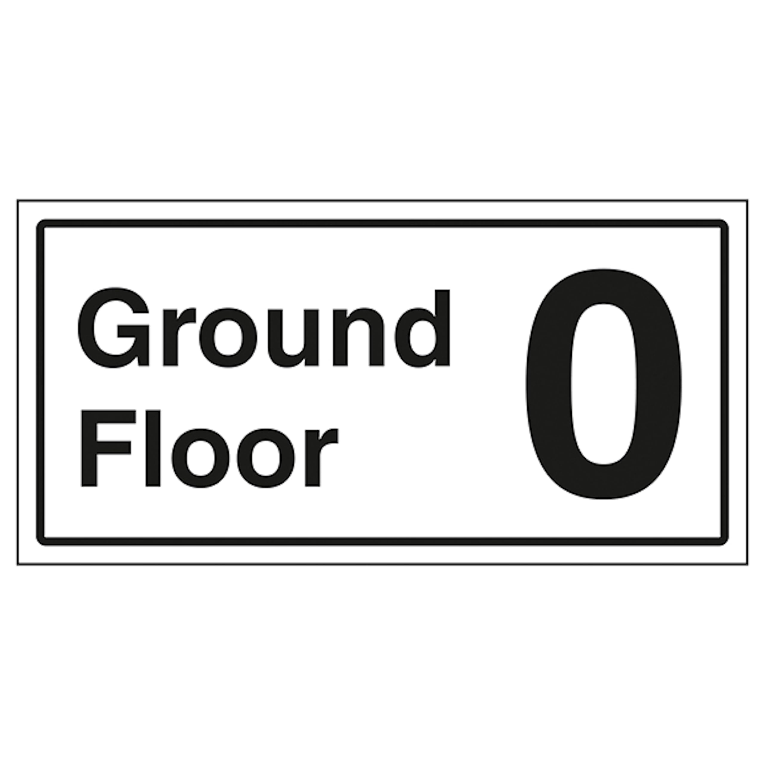 V Safety Ground Floor 0 300 x 150 mm - 1mm Rigid Plastic Safety Sign