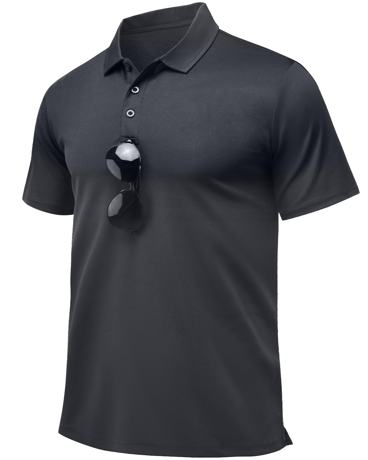 Peakwell Herren Polo T-Shirt Golf Schnelltrocknendes & Atmungsaktives Kurzarm-Poloshirt