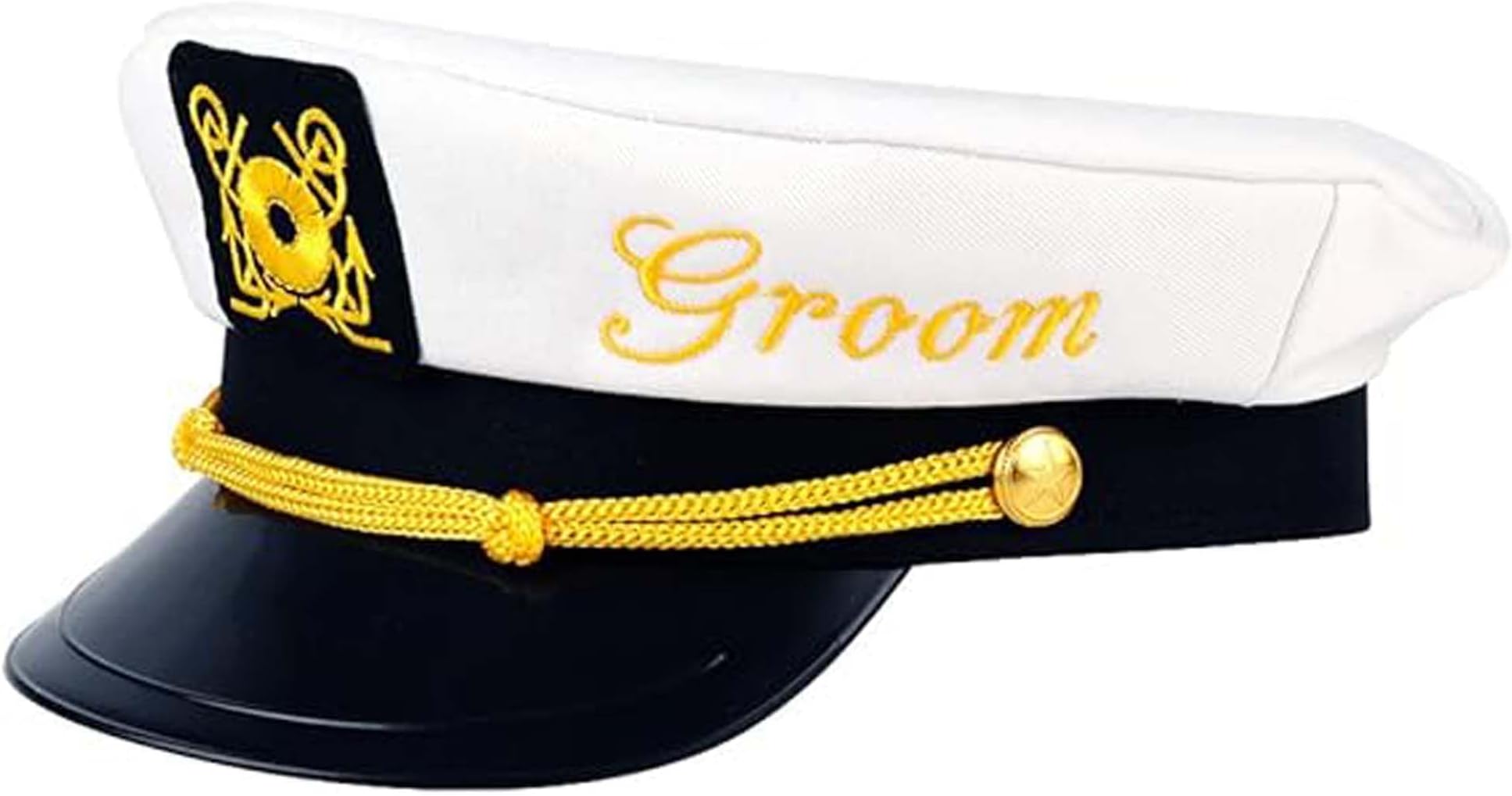 Bachelor Party Captain's Hat - Groom to Be Nautical Bachelor Hat | Funny Accessory Boats n' Hoes Bridal Shower