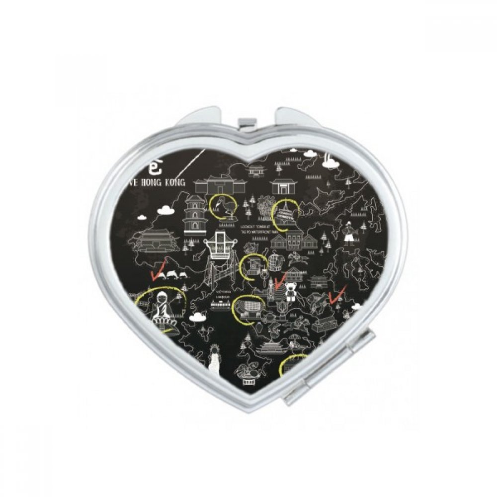 Miroir de poche cœur de maquillage parfait pour vos retouches en voyage et sorties en ville