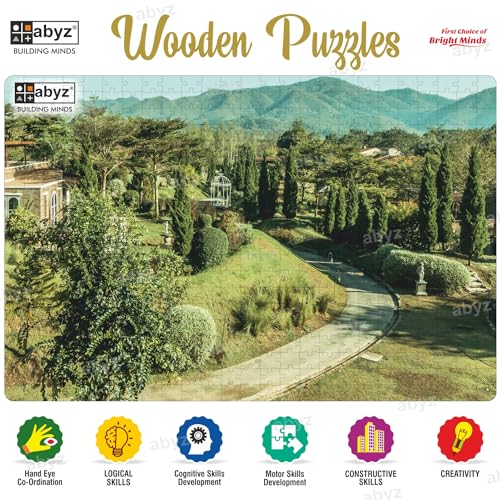 Image of ABYZ Wooden Jigsaw Landscape Puzzle with 500-Pieces Play and Learn Educational Puzzle for Kids and Children Aged 7+ & Adults Toy for Improving Memory & Problem Solving