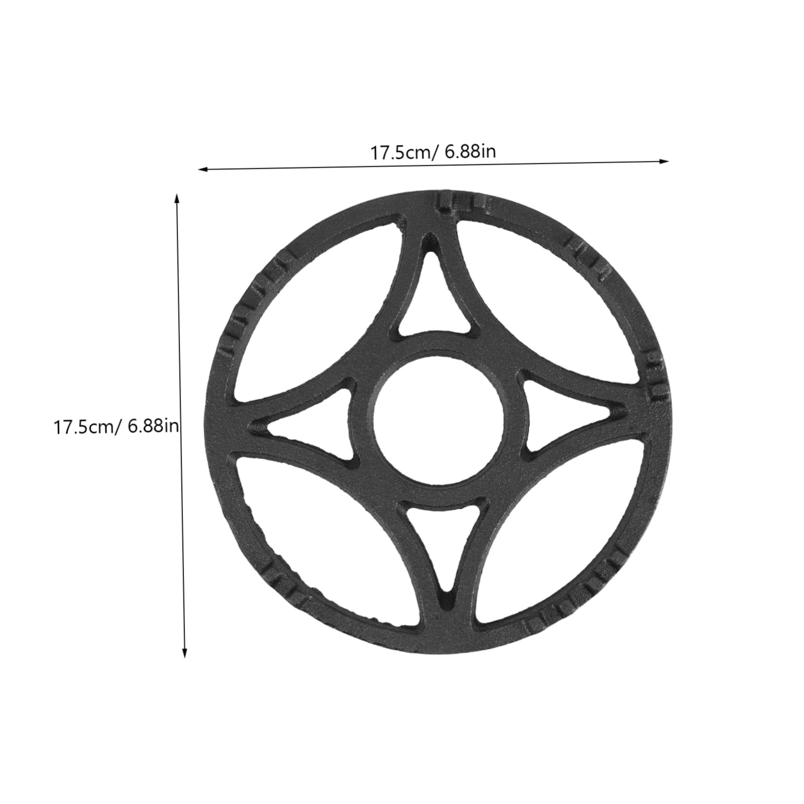Soporte para Wok Antideslizante de Hierro Negro, 17, 5 Cm | Ajuste, Apoyo Firme y Diseño Compacto, para Cocina Espresso Makers y Butter Warmers