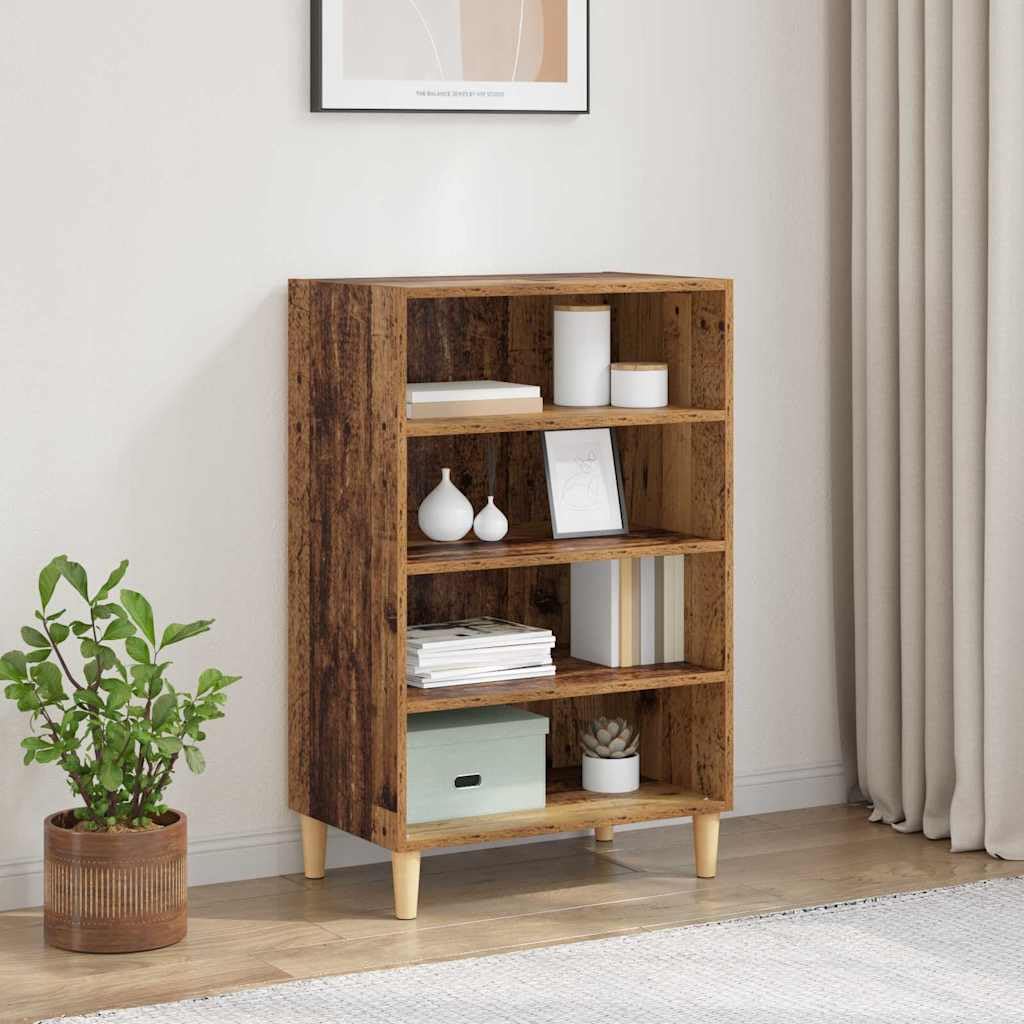 Meuble salon bois ancien compact pour optimiser le rangement d'une petite cuisine