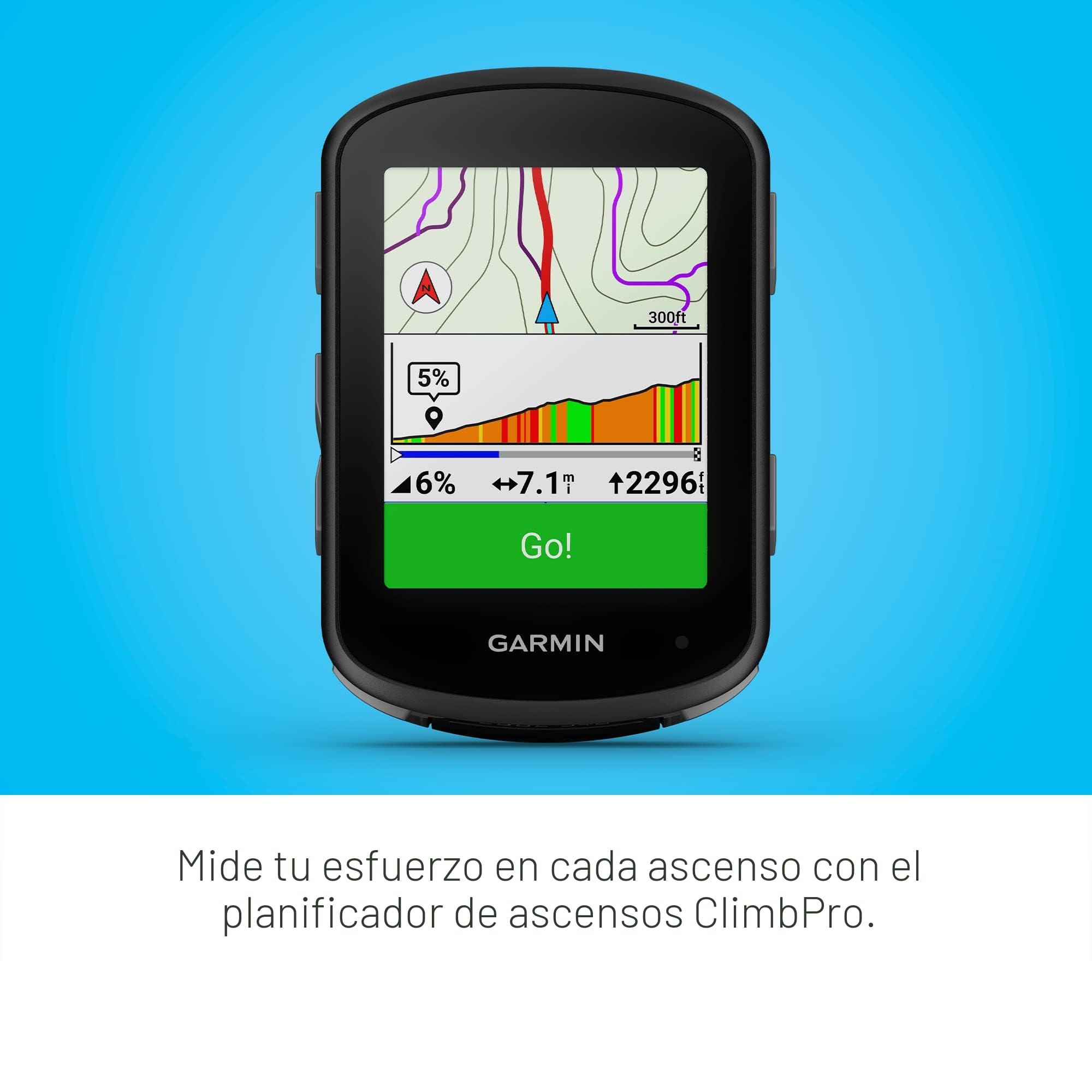Garmin Edge 540 Solar - Ordenador de ciclismo GPS con carga solar y controles de botón