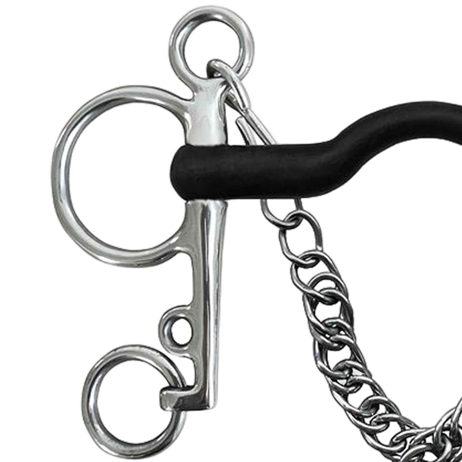 per cavallo leggero in acciaio inossidabile, filetto con bocca in rame e guance uncinate antiruggine per un controllo ottimale durante l'equitazione, rullo da masticare,