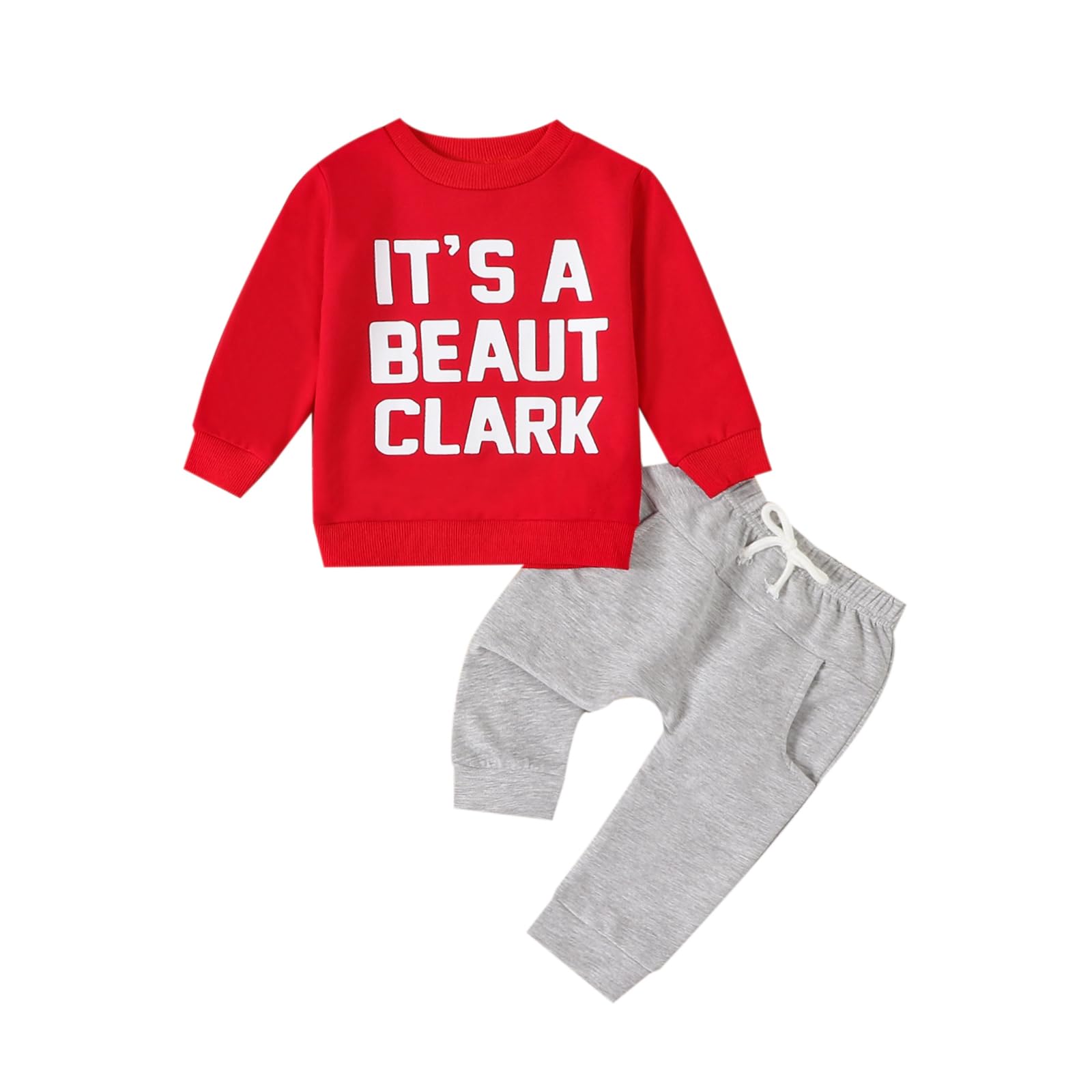 LIOMENGZI Baby Boy Girl Christmas Pants Outfits Long Shirts Santa Sweatshirt Pants Infant Xmas Fall Christmas Clothes Set