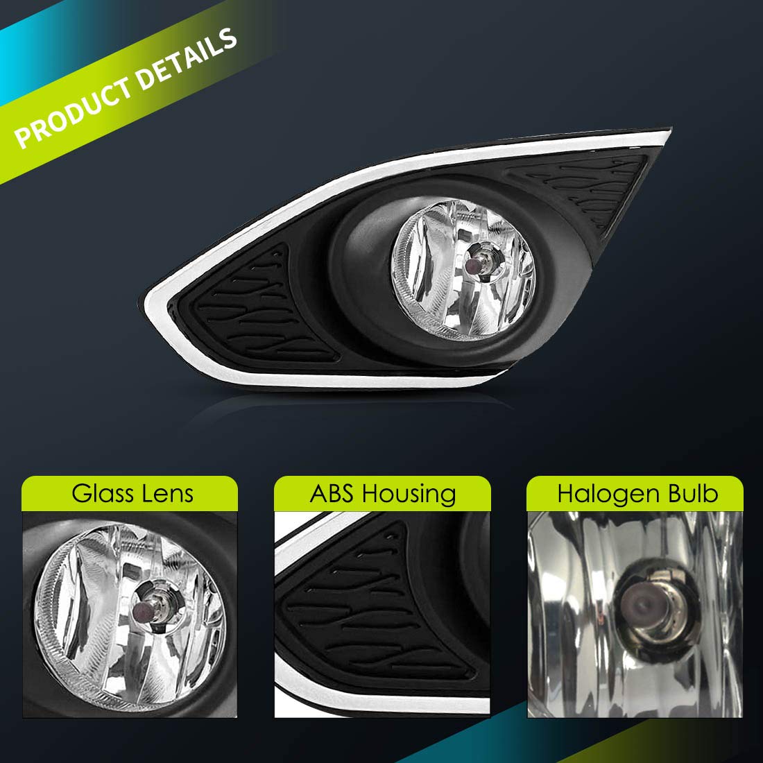 JX Front LED Fog Light DRL Kit – 2019-2022 Chevrolet Spark – Left & Right