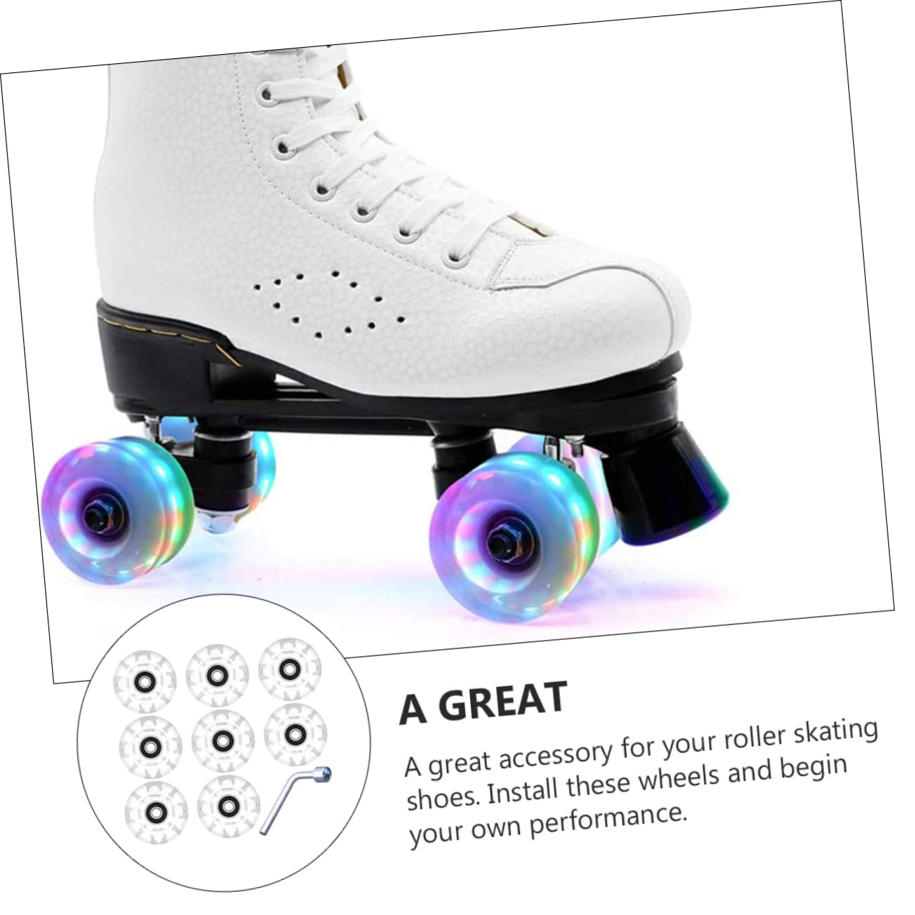 Ruedas de Repuesto para Patines Pu Luminosas 8 Unidades