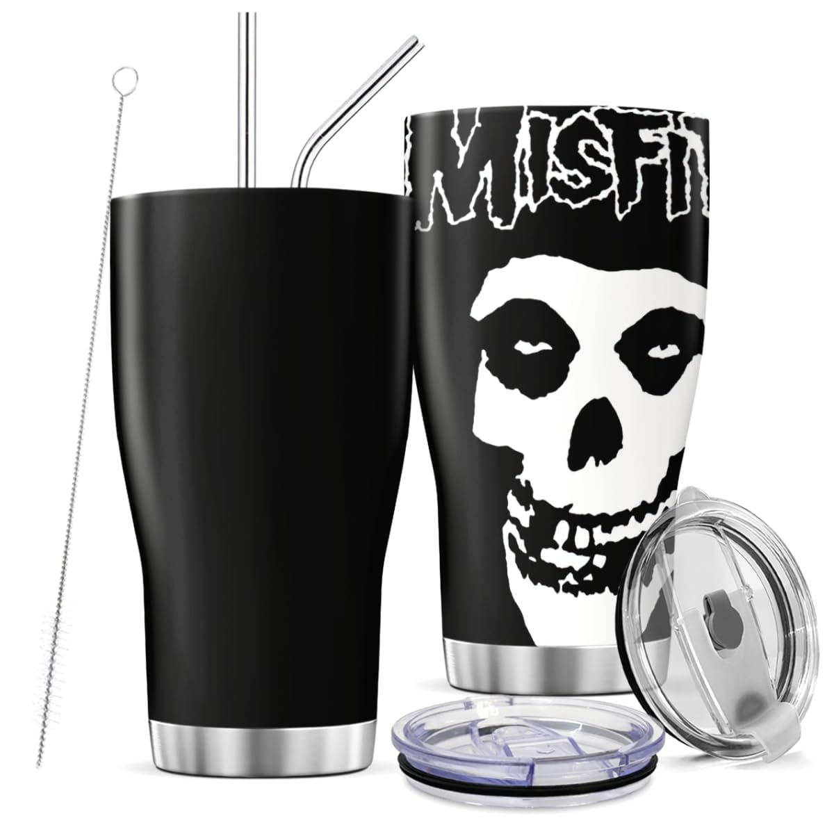 Tumbler 30 Oz Misfits Coffee Steel Logo Stainless Insulated with Lid and Straw