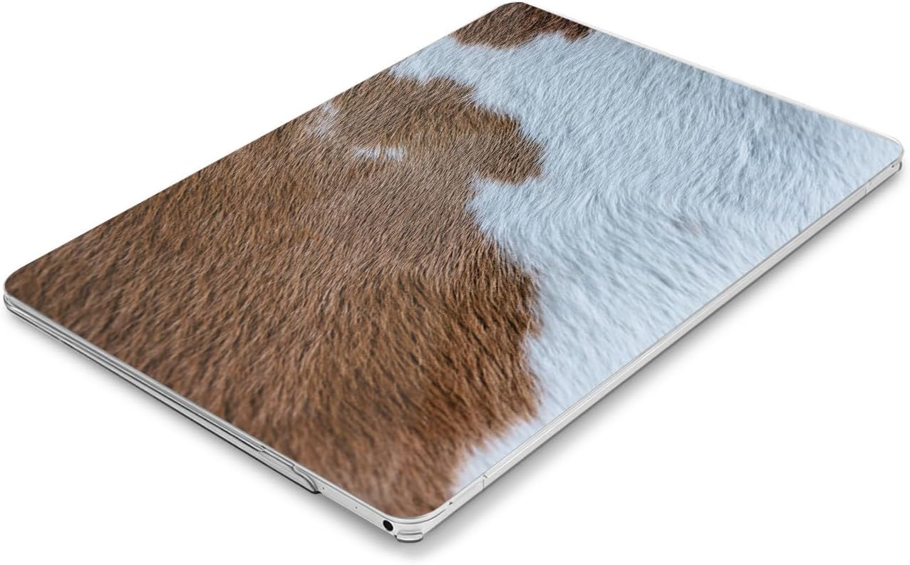 Hard Case Compatible for MacBook Pro 16 14 M3 M2 2023 M1 Pro 13 2022 Air 13 2021 Retina 2020 Mac 11 12 Fur Texture Top Brown White Skin Cow Animal Touch Bar Print Cover Design t0130