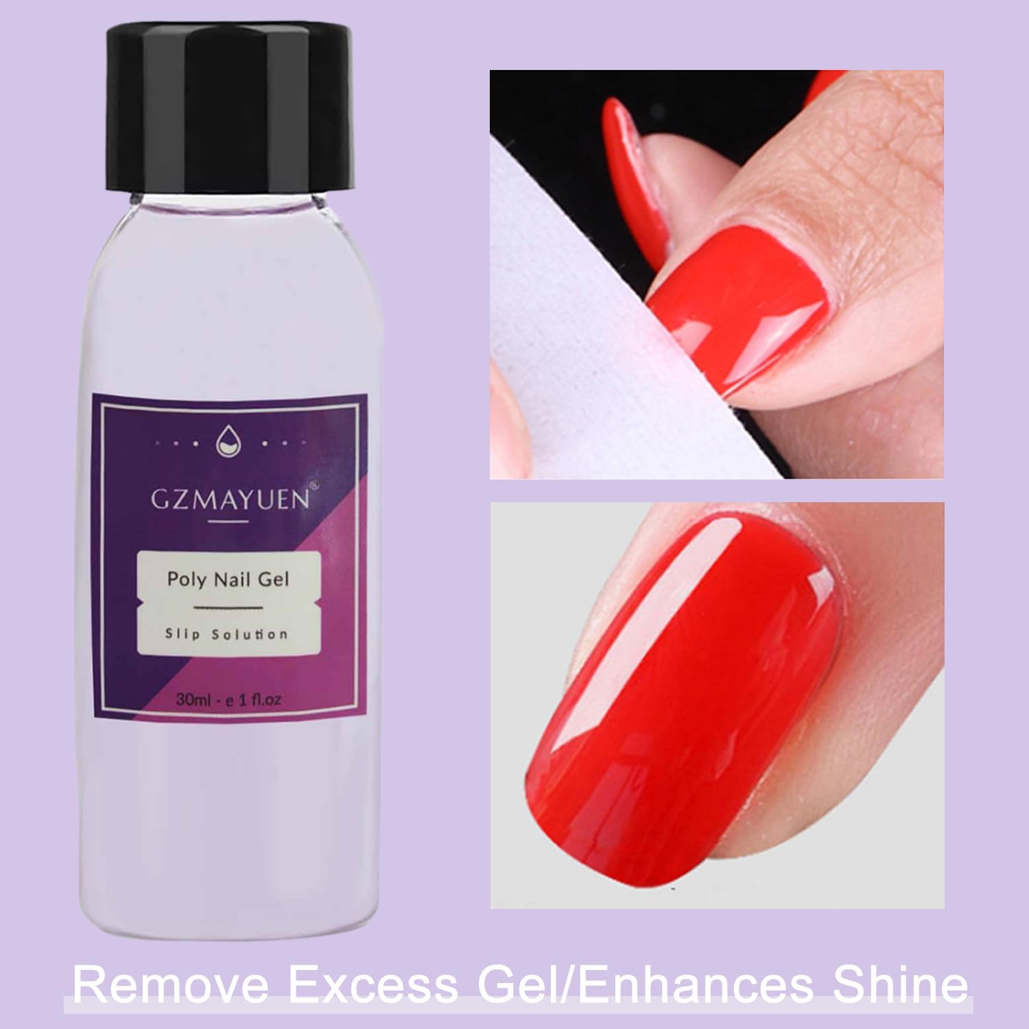 Slip Solution Poly Nail 30 ml Poly Nails Liquid Set Nail Extension Gel Solution Polyacrylic Slip Solution Set