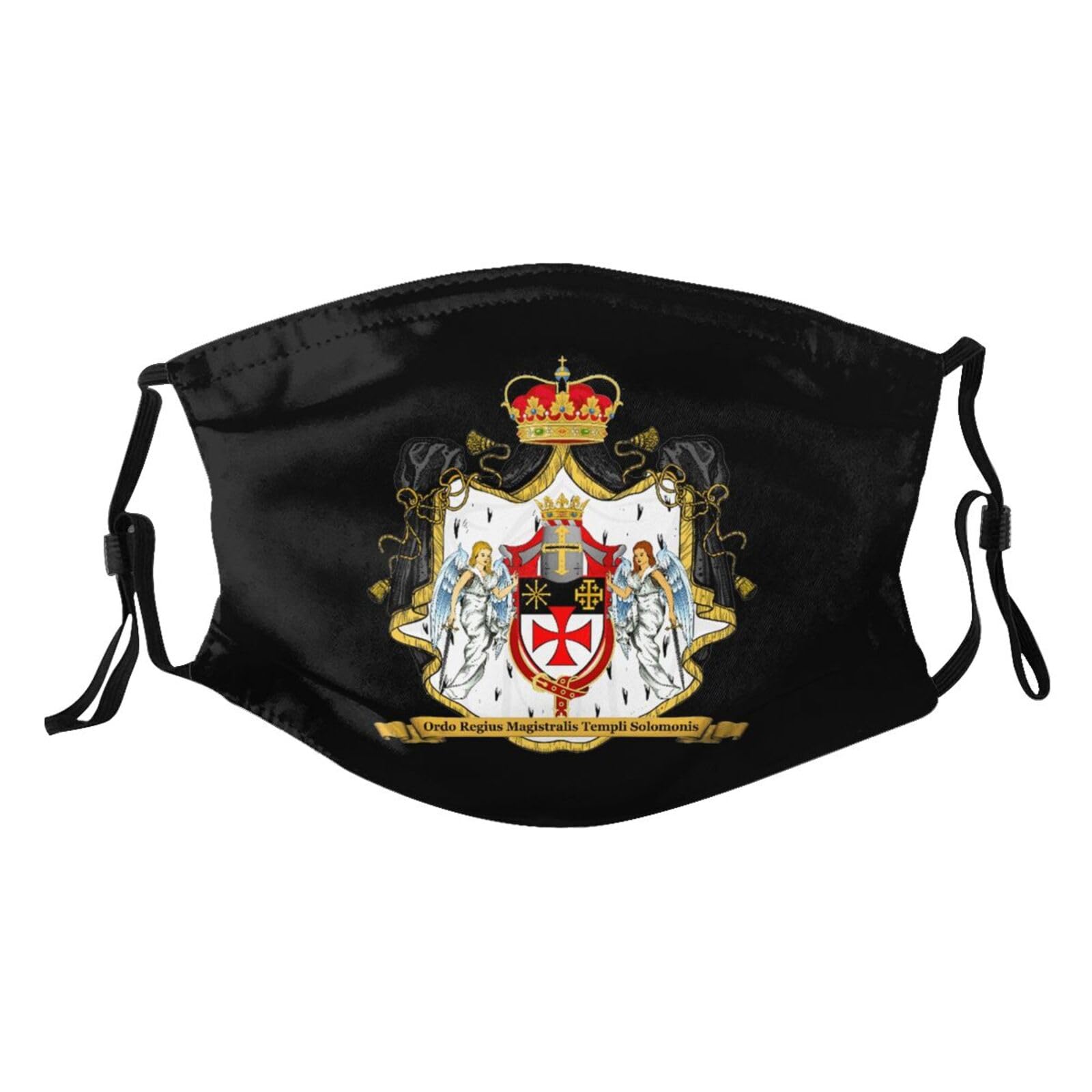Knights Templar Coat of Arms Flag Adult Dust Mask Adjustable Dust Face with 2 Filter789