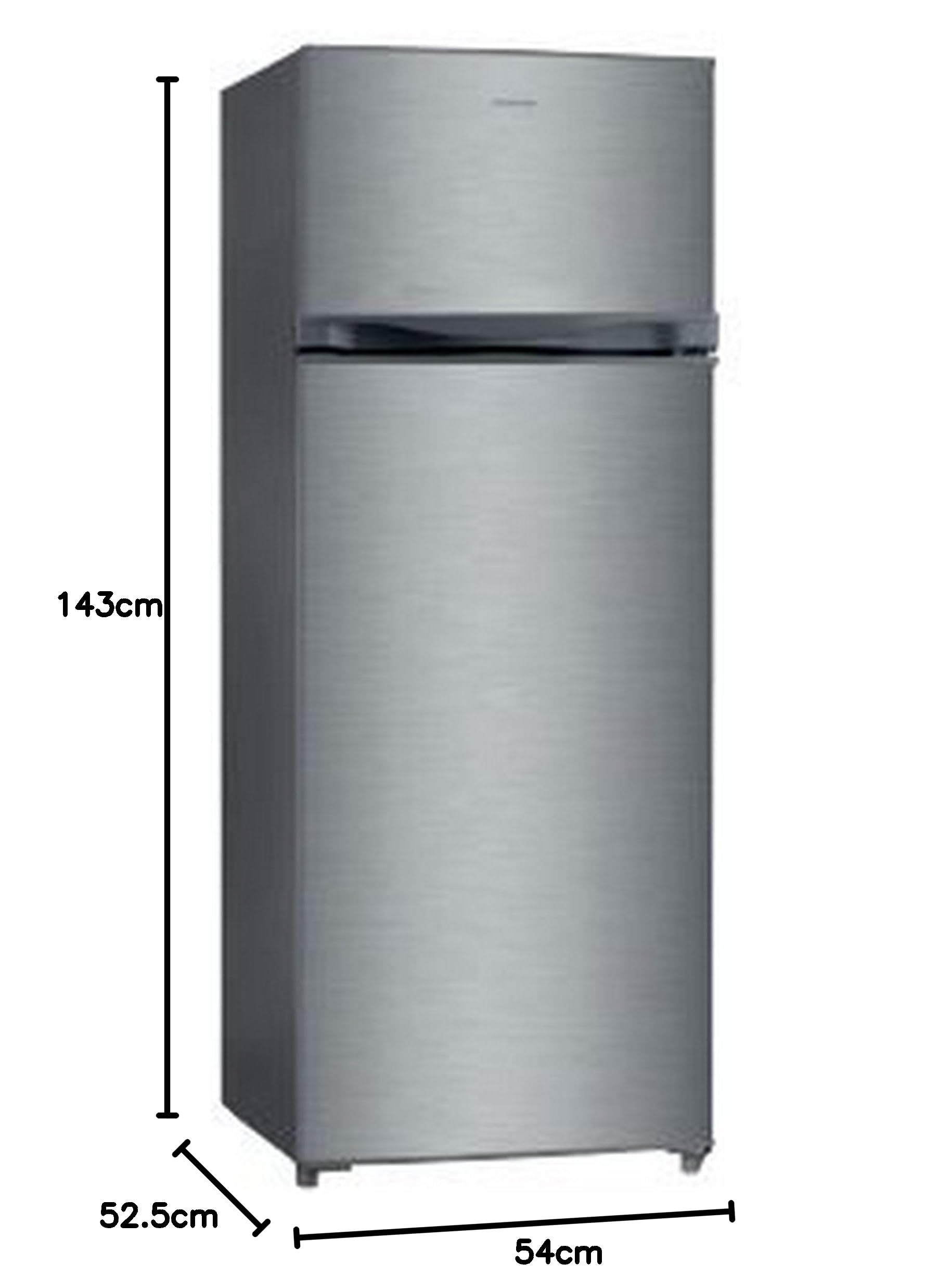 Infiniton Frigorifico Dos Puertas FG-249D14XEA, 143 cm, 204 L, E, Inox