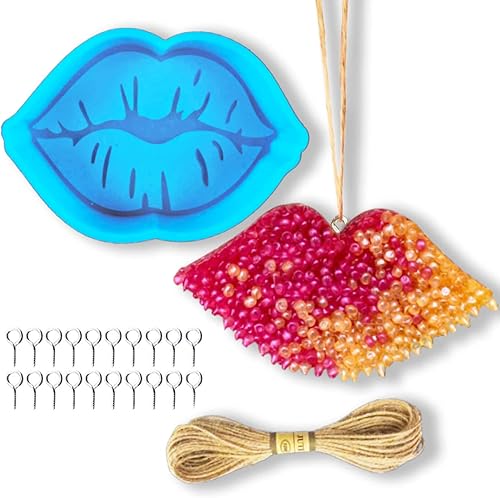 Miniatura 8 de Moldes de silicona para refrescos, suministros de freshies de automóvil, molde de silicona grande para jabón de velas, cera derretida, arcilla,