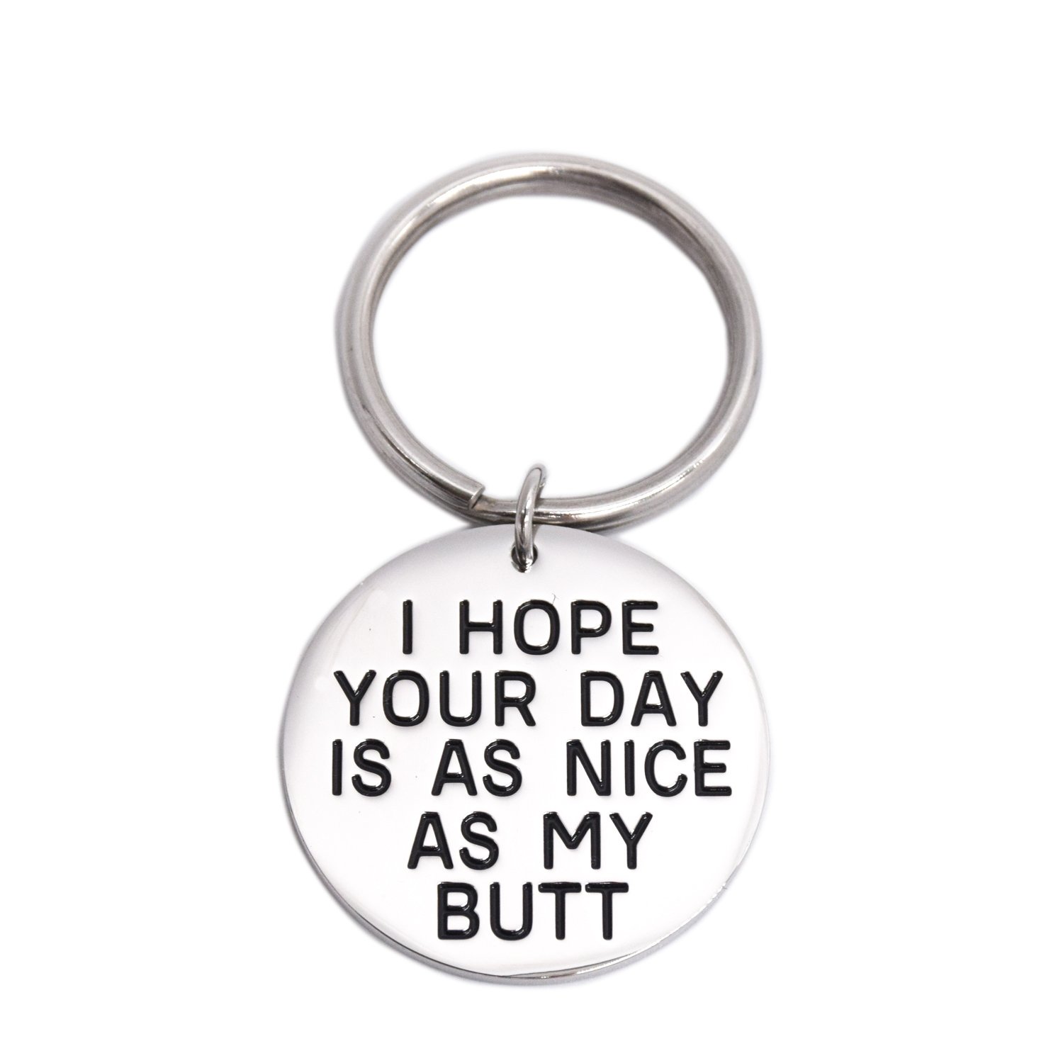 LParkin I Hope Your Day Is As Nice As My/Your Butt Keychain Boyfriend Girlfriend keychain Jewelry (Nice-My-Butt)