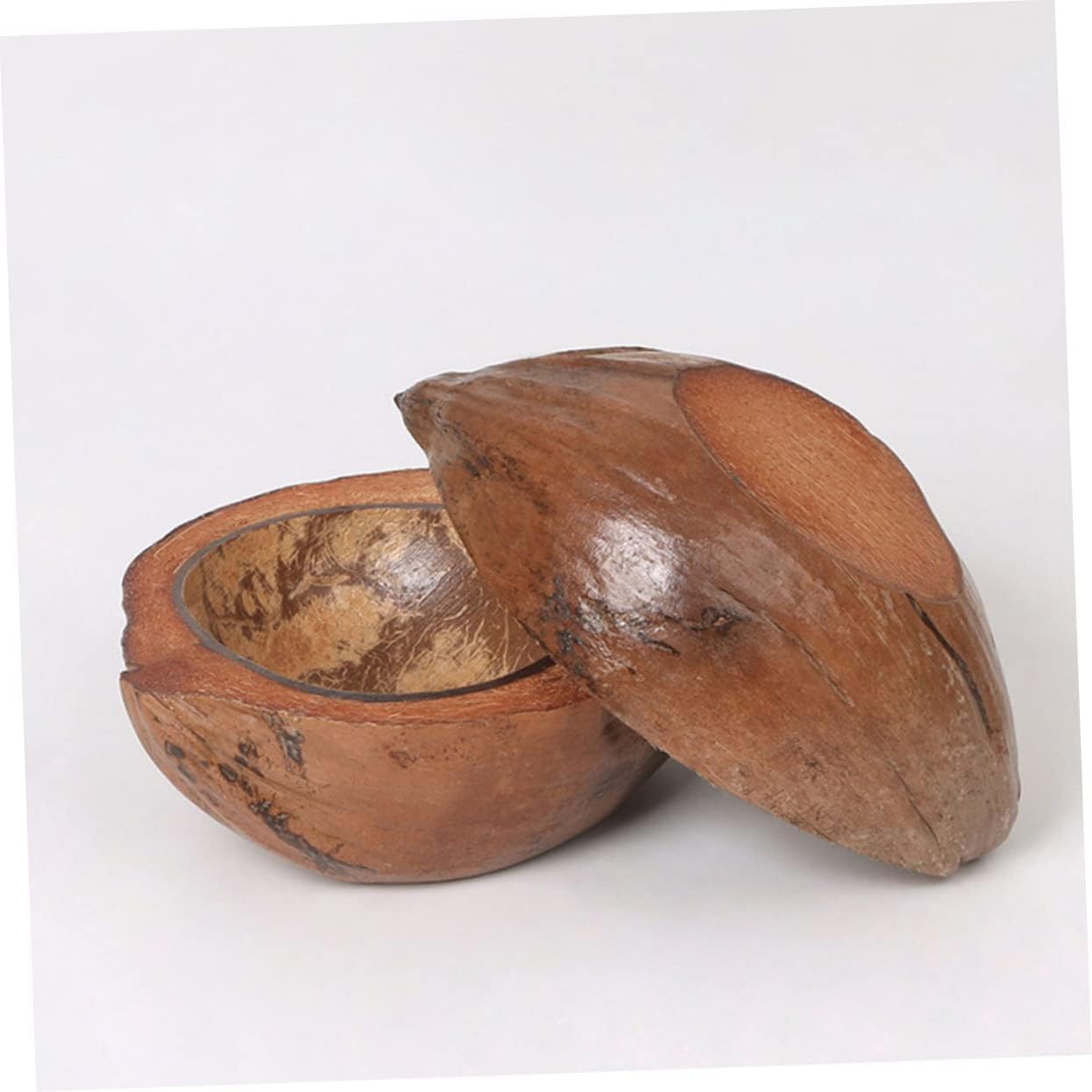 Coconut Shell Candle Holder Set of 2 Handmade DIY Aromatherapy Candle Bowl Natural Coconut Shell for Beach Wedding and Home Decor
