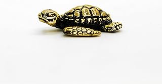Edysons Brass Turtle Figurine, Lucky Pocket Trinket, Hand-Carved Metal Sculpture
