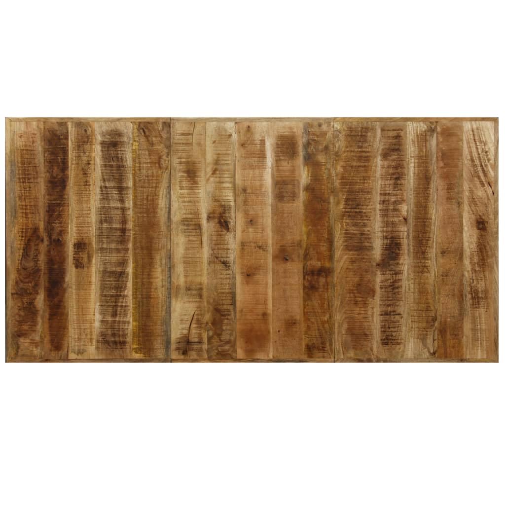 vidaXL Mesa de Comedor Madera Maciza de Mango y Cruz de Acero 180 cm